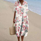 Aisling — Vintage Floral Linen Style Dress
