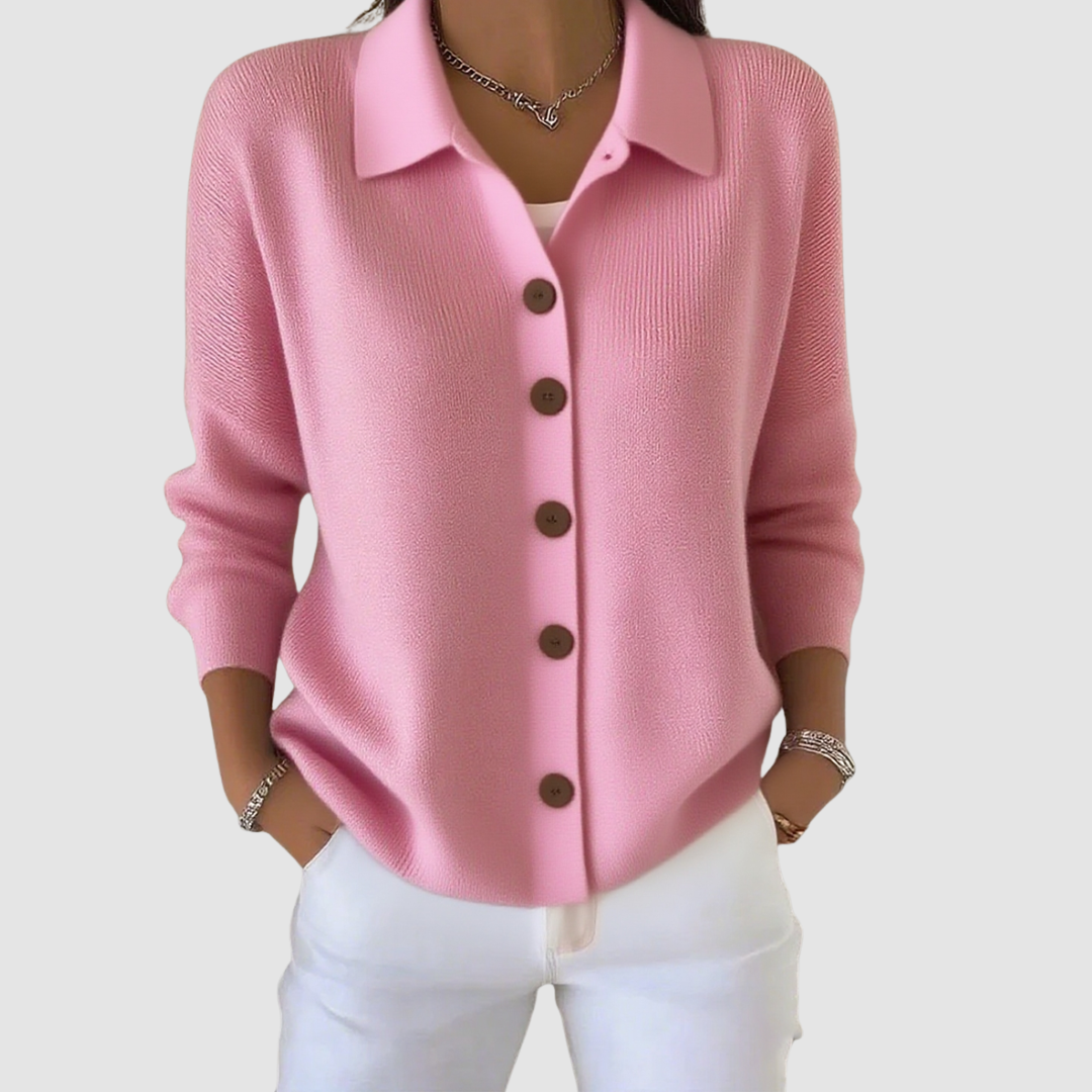 Linda — Soft Button-Up Knitted Cardigan
