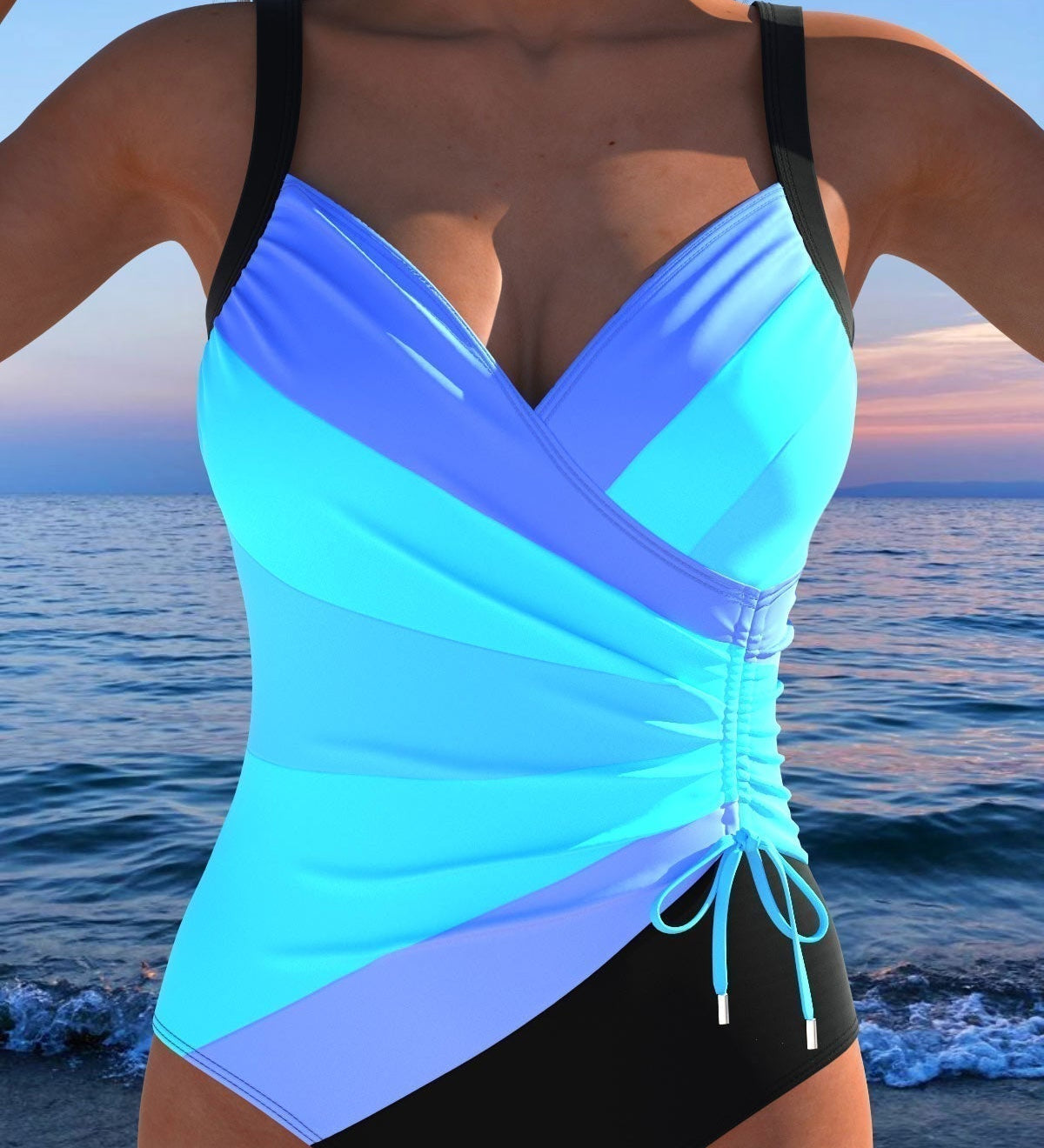 Tara — Elegant swimsuit with colourful print