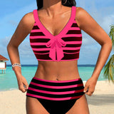 Maeve — High Waist Striped Bikini