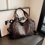 Claire — Dual Zipper Large Capacity Shoulder Bag