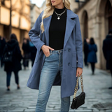 Bláthnaid — Casual Mid Length Button Open Front Coat