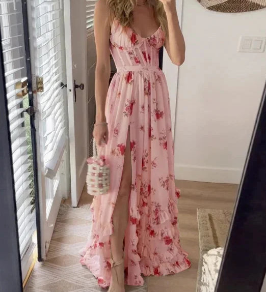 Kathleen — Floral Pattern Midi Dress