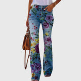 Fionnuala — Women Trousers with Flowers