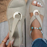 Emma — Flat Sandals With Metal Buckle