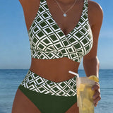 Muireann — Two-Piece Bikini with Cut-Out Bra and Diamond Pattern