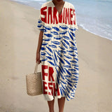 Aileen — Dress with Sardine Pattern
