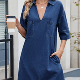 Julie — Casual Denim Dress