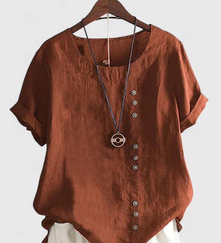 Aisling — Comfortable Short Sleeve Blouse
