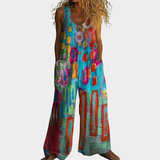 Catherine — Flowing Printed Jumpsuit