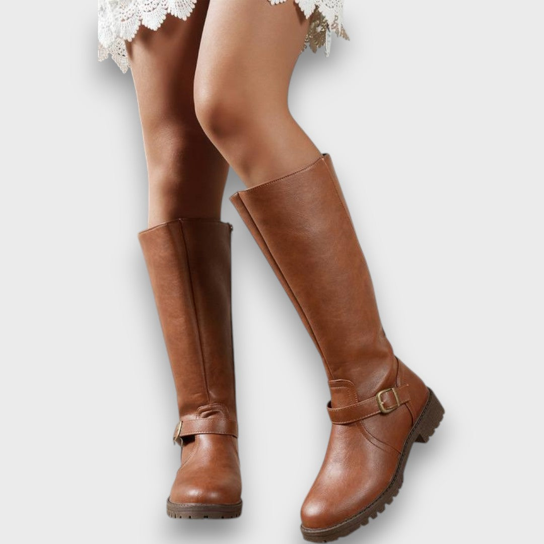 Geraldine — Low-heel riding-style boots
