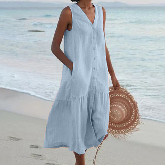 Ailís — Dress with V-Neck
