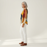 Deirdre — Jumper made of structured material with geometric patterns