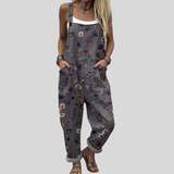 Bernadette — Grey Overall with Colourful Flowers