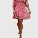 Vera — Floral Puff Sleeve Dress