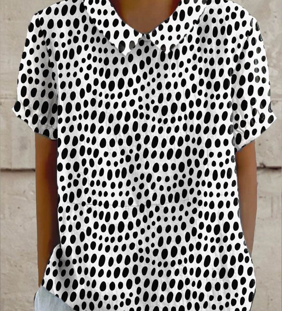 Karen — Polka Dot Print Blouse