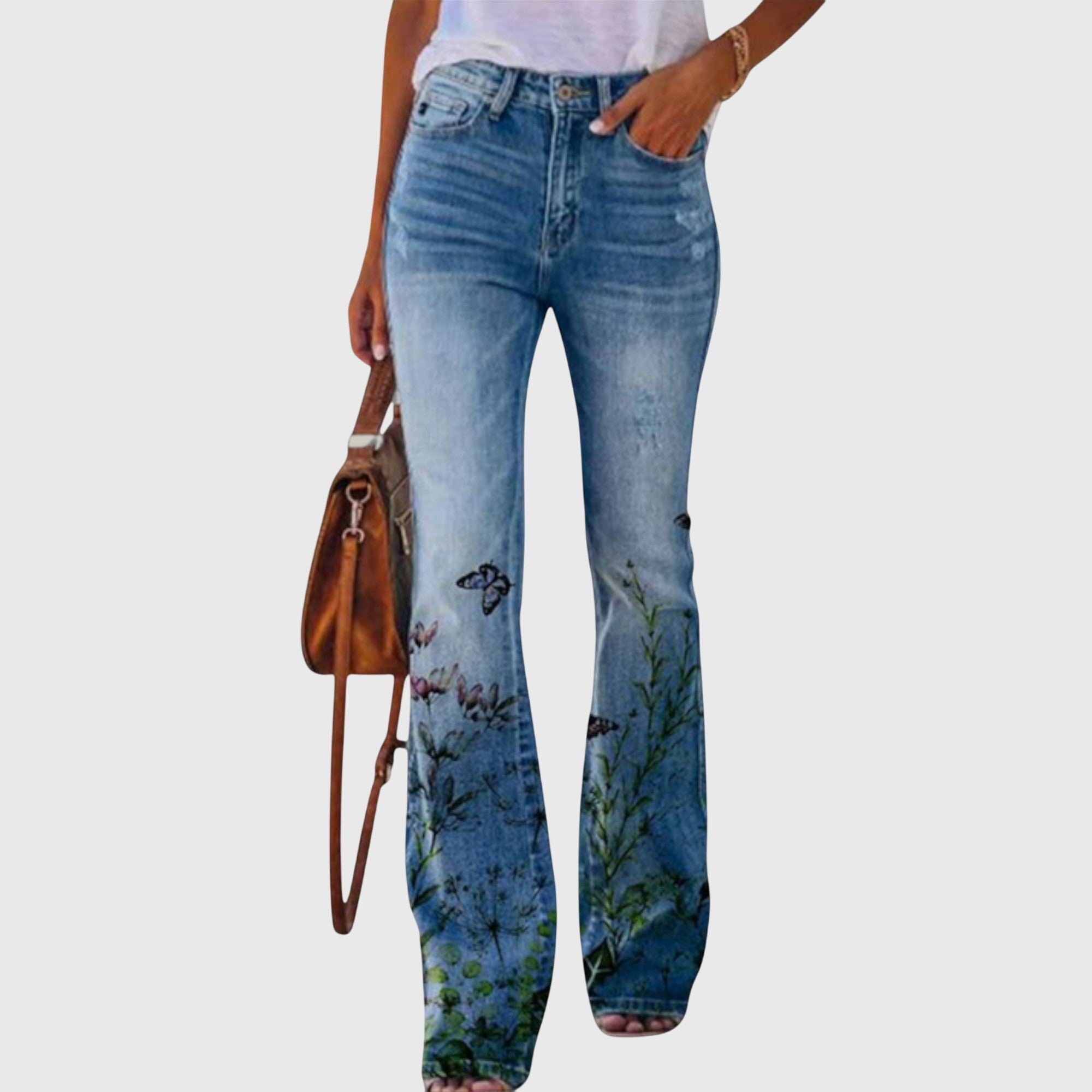Fionnuala — Women Trousers with Flowers