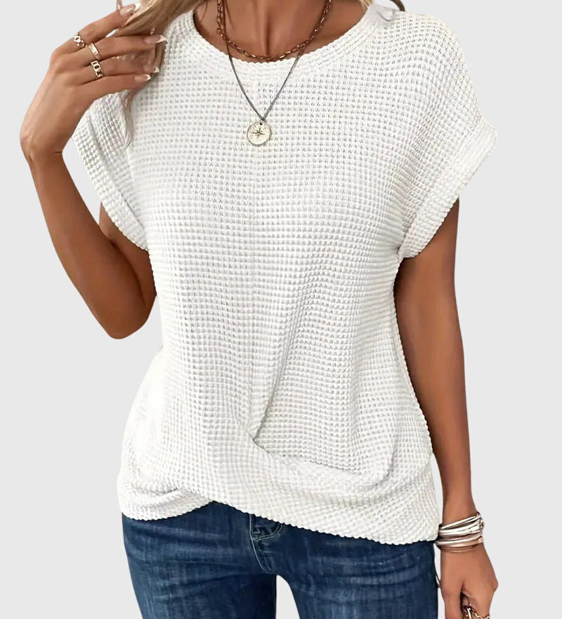 Pauline — Elegant Blouse with Crew Neck