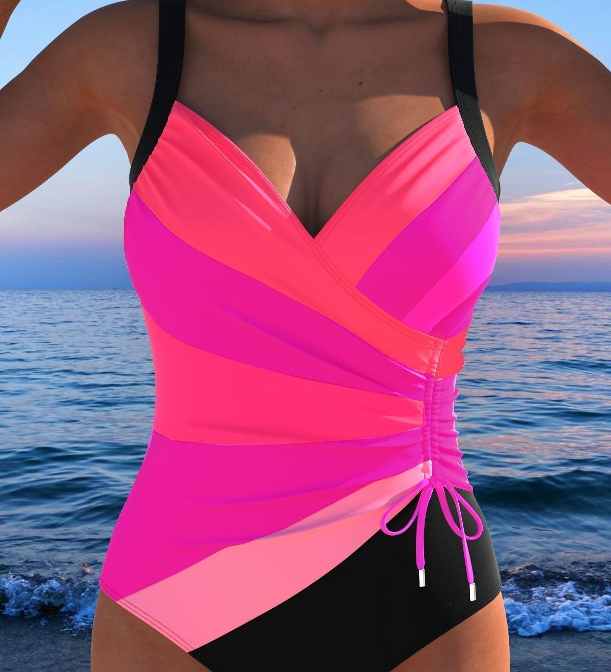 Tara — Elegant swimsuit with colourful print