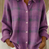 Katie — Falling Checked Cardigan
