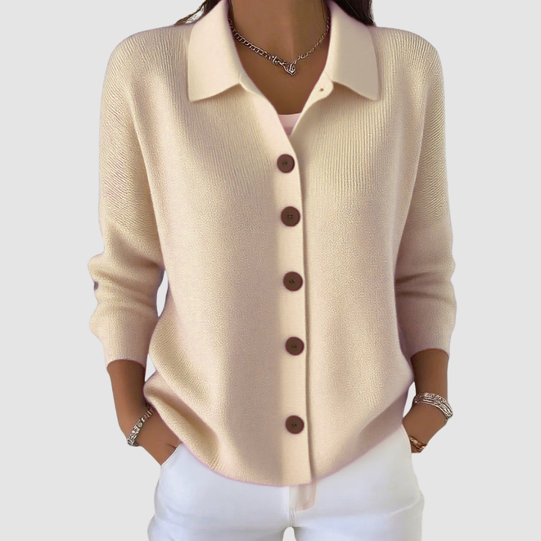 Linda — Soft Button-Up Knitted Cardigan