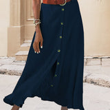Theresa — Flowing Skirt with Buttons