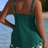Kathleen — Striped Tankini with Two-Piece Swimsuit Bottom