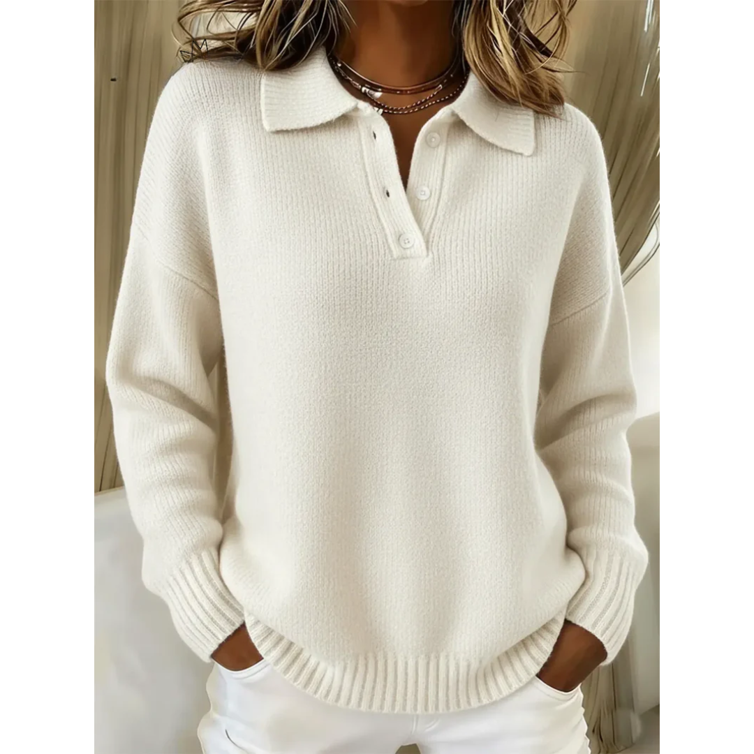 Ríona — Cosy Polo-Collar Jumper