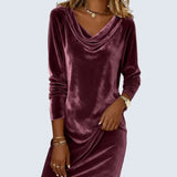 Shauna — Loose Fitting Velvet Dress