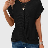 Pauline — Elegant Blouse with Crew Neck