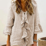 Ellen — Women Chic Bell Sleeve Ruffle Top