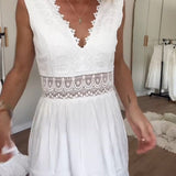 Nicola — Handcrafted Lace Dress with V-Neckline