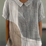 Vera — Blouse with Abstract Dots and Lines