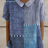 Niamh — Patchwork Print Blouse