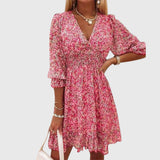 Vera — Floral Puff Sleeve Dress