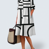 Orla — Shirt Dress with Geometric Print