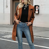 Bláthnaid — Casual Mid Length Button Open Front Coat