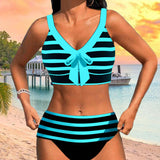 Maeve — High Waist Striped Bikini