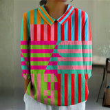 Bernadette — Geometric Colourplay Blouse