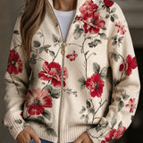 Molly — Vest with vintage rose pattern