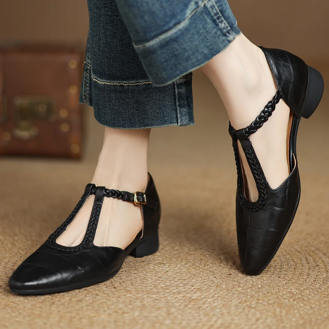 Aoife — Leather Mary Janes