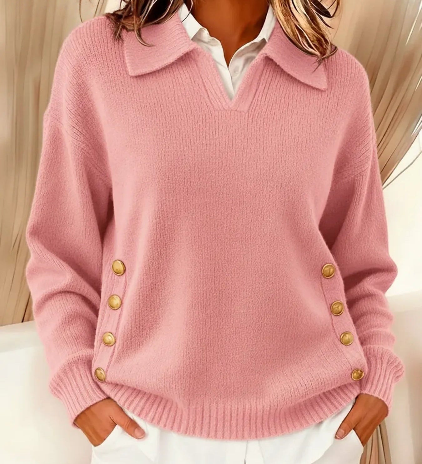 Ailbhe — V-Neck Collared Jumper