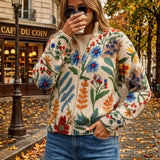 Deirdre — Vest with botanical floral pattern