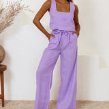 Isla — Set of Minimalist Top and Flared Trousers