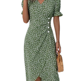 Bridget — Floral V-Neck Dress