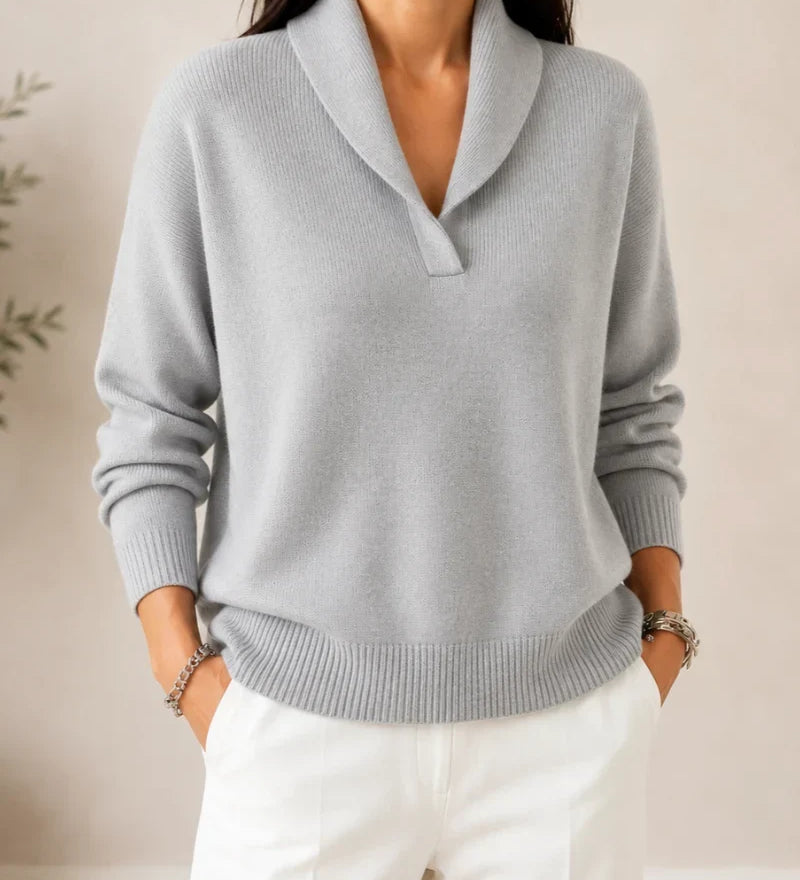 Treasa — Cosy V-Neck Jumper