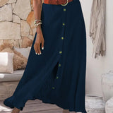 Theresa — Flowing Skirt with Buttons