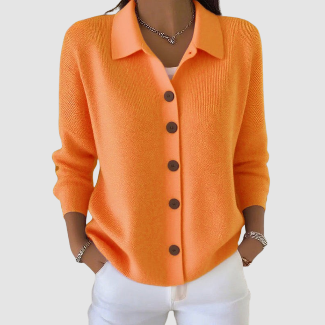 Linda — Soft Button-Up Knitted Cardigan