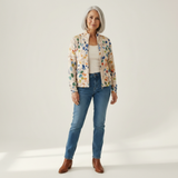 Siobhán — Vest with Colourful Leaf Pattern