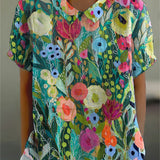 Pauline — Watercolour Floral Blouse